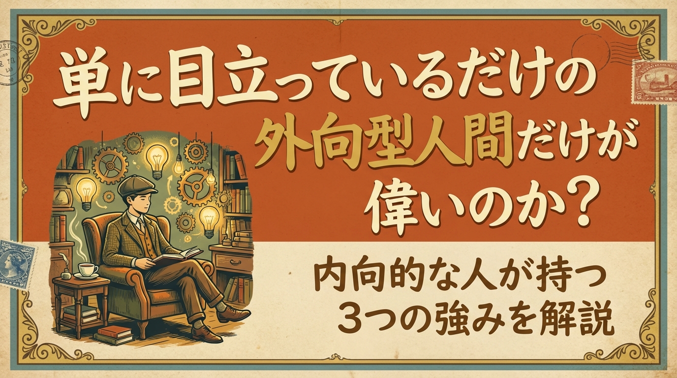 単に目立っているだけの外向型人間だけが偉いのか?内向的な人が持つ3つの強みを解説