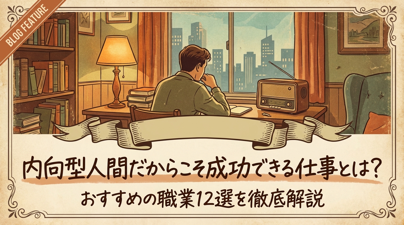 内向型人間だからこそ成功できる仕事とは？おすすめの職業12選を徹底解説
