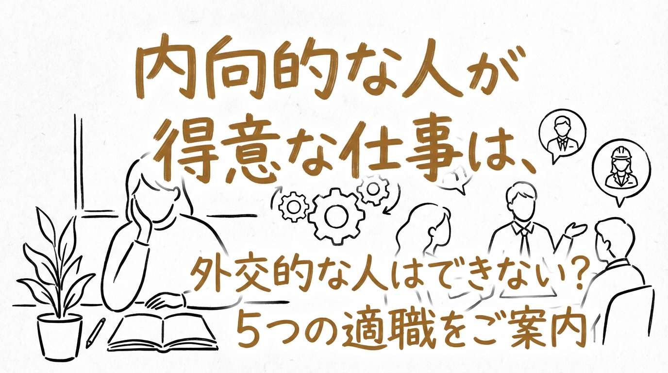 内向的な人が得意な仕事は、外交的な人にはできない？5つの適職をご案内